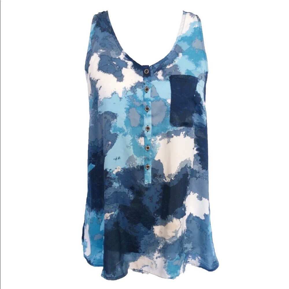 Mossimo Medium Blue Sleeveless Top